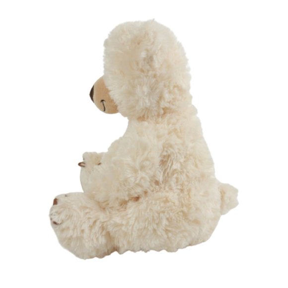 First and Main Chucklebeary Soft White Poly Bean Filled Weighted Plush Bear - Picture 4 of 6